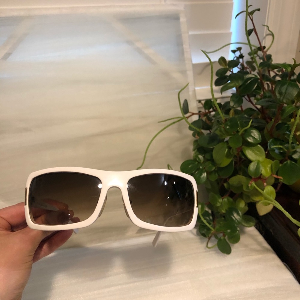 Prada White Frame Sunglasses